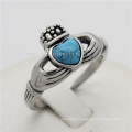 Yudan Jewelry Factory Custom Stainless Steel Turquoise Ring Men